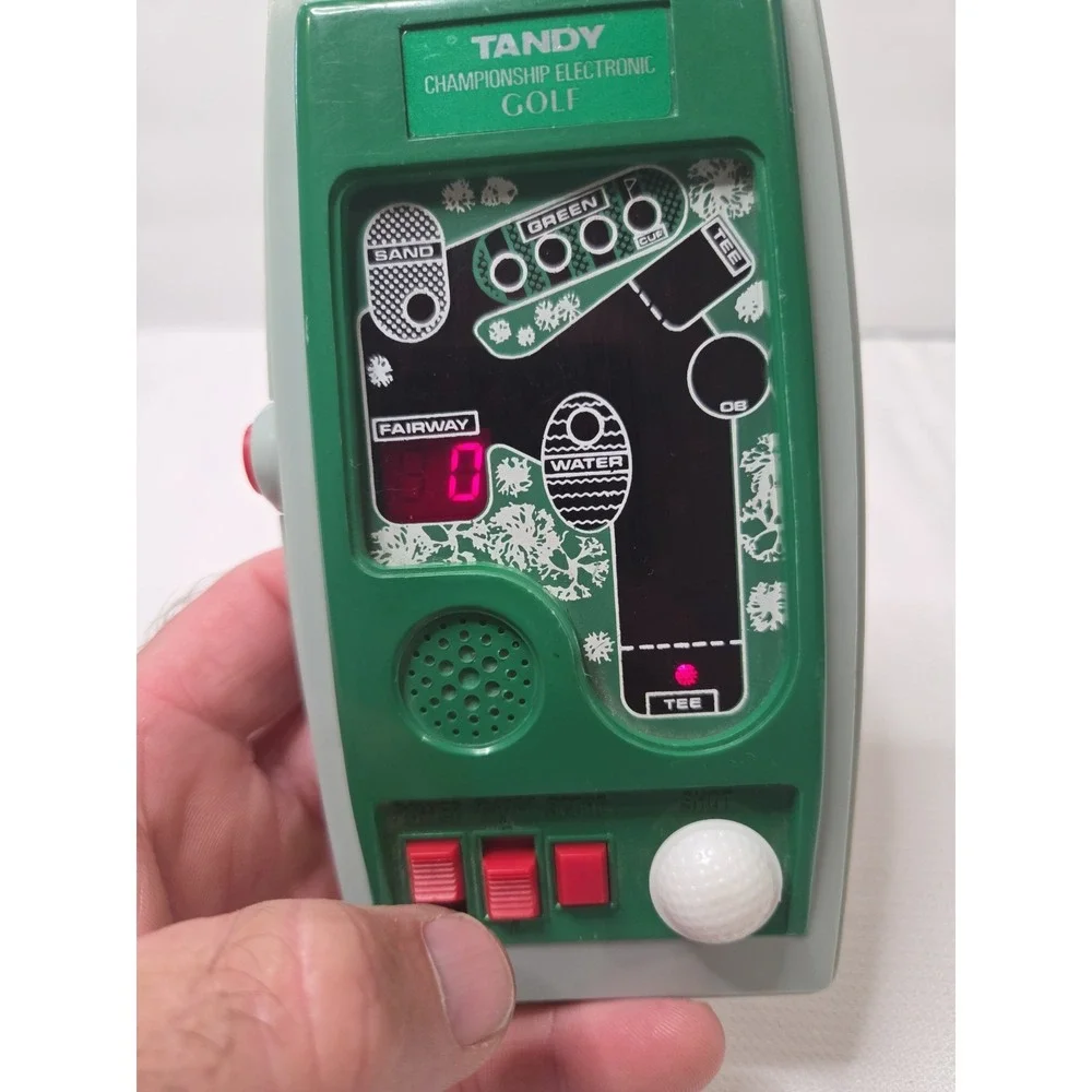 Vintage Tandy Electronic Football & Golf Handheld Games Lot 1980s TESTED WORKS